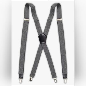 Mens Dark Grey And Black Suspenders,, BRAND NEW